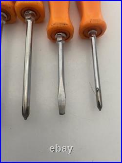 Snap On Tools Screwdriver Set Harley Davidson Old Style Hard Handle 6pc Set