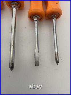 Snap On Tools Screwdriver Set Harley Davidson Old Style Hard Handle 6pc Set