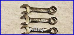 Snap On Tools Set 9pc combination short stubby wrenches 3/4-1/4 OX124B OX18B