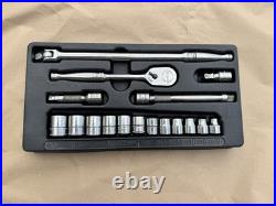 Snap On Tools Starterset4 3/8 Metric Shallow Socket Set With Ratchet Extensions