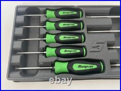 Snap On Tools Torx Screwdriver Set Green Handle T8-T45 With Tray SGDTX