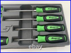 Snap On Tools Torx Screwdriver Set Green Handle T8-T45 With Tray SGDTX