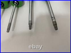 Snap On Tools Torx Screwdriver Set Green Handle T8-T45 With Tray SGDTX