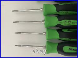 Snap On Tools Torx Screwdriver Set Green Handle T8-T45 With Tray SGDTX