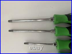 Snap On Tools Torx Screwdriver Set Green Handle T8-T45 With Tray SGDTX