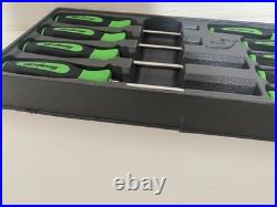 Snap On Tools Torx Screwdriver Set Green Handle T8-T45 With Tray SGDTX