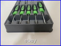 Snap On Tools Torx Screwdriver Set Green Handle T8-T45 With Tray SGDTX