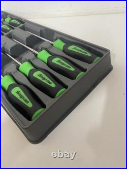 Snap On Tools Torx Screwdriver Set Green Handle T8-T45 With Tray SGDTX