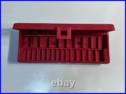 Snap-On Tools USA 24pc Multispline Screw Extractor Set Red Case 1/8-7/8 REX25A