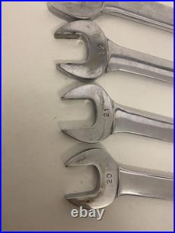 Snap On Tools Vintage Spanner Set 20-24mm Old Logo 5pc Set OEXM