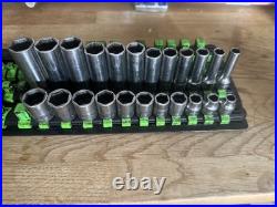 Snap On USA 3/8 Drive shallow sockets 8-19mm short and long sockets