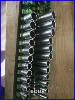 Snap On USA 3/8 Drive shallow sockets 8-19mm short and long sockets