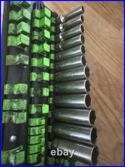 Snap On USA 3/8 Drive shallow sockets 8-19mm short and long sockets
