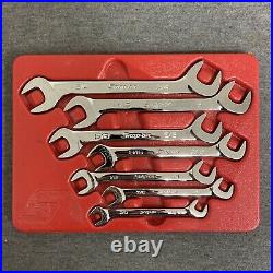 Snap On VS807B 7-Piece Open End 4 Way Angle Head Wrench Set WithTray
