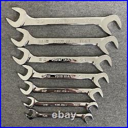 Snap On VS807B 7-Piece Open End 4 Way Angle Head Wrench Set WithTray