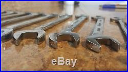 Snap-On VSM814 14pc Metric Four-Way Angle Head Open End Wrench Set Pre-owned
