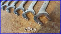 Snap-On VSM814 14pc Metric Four-Way Angle Head Open End Wrench Set Pre-owned