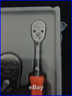 Snap On new 3 pc Ratchet set Orange handles