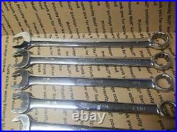Snap On tools 12-Point SAE Flank Drive Standard Combination Wrench Set 1/4- 1