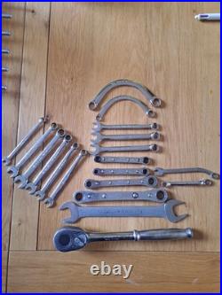Snap On vintage tools in various Sizes Ring And Open Ended & Ratchet and socket