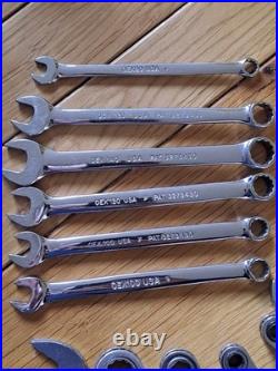 Snap On vintage tools in various Sizes Ring And Open Ended & Ratchet and socket
