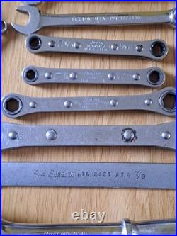 Snap On vintage tools in various Sizes Ring And Open Ended & Ratchet and socket