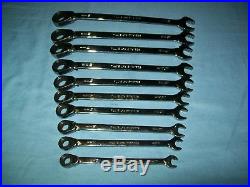 Snap-on 10 thru 19 mm 12-pt FLank Drive PLUS Ratchet Wrench SET SOEXRM710 ExC