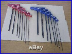 Snap-on 16 Pc T Handle Allen Wrench Set metric SAE