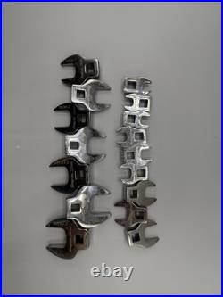 Snap on 16 pc crowfoot set, metric 9-24