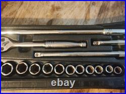 Snap-on 1/2 general Service Socket Set 317AMMPC S80A and breaker 12-24mm £813RRP