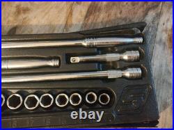 Snap-on 1/2 general Service Socket Set 317AMMPC S80A and breaker 12-24mm £813RRP