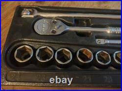 Snap-on 1/2 general Service Socket Set 317AMMPC S80A and breaker 12-24mm £813RRP