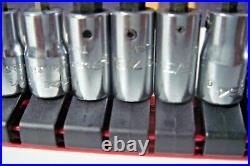 Snap-on 1/4 3/8 drive Ball-end Hex Allen Socket Driver Set 21 Piece With Rail J6