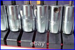 Snap-on 1/4 3/8 drive Ball-end Hex Allen Socket Driver Set 21 Piece With Rail J6