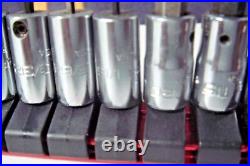 Snap-on 1/4 3/8 drive Ball-end Hex Allen Socket Driver Set 21 Piece With Rail J6