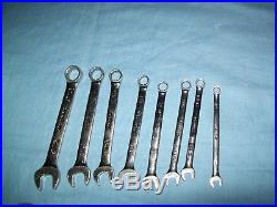 Snap-on 1/4 thru 1 12-point box SHORT COmbination Wrench 15pc SET OEXS715K ExC