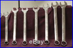 Snap-on 24pc 12 Point SAE Flank Drive Standard Combination Wrench Set(1/4-1-5/8)