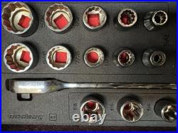 Snap-on 30 Piece 3/8 Drive Low Profile Socket Master Set In Foam