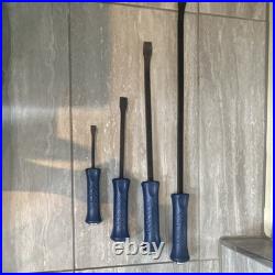 Snap-on 4-Piece Pry Bar Set, Metal pry bars with Blue/Black Handles