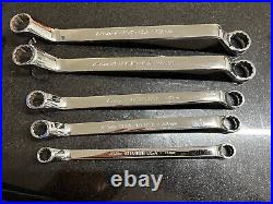 Snap on 5 pc 12-Point Metric 60° Deep Offset Box Wrench Set 10mm To 19mm XOM605