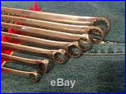 Snap-on 7 Piece Set Of Metric Extra Long Off-set Box Spanners (all Sizes 8 -20)