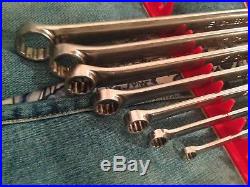 Snap-on 7 Piece Set Of Metric Extra Long Off-set Box Spanners (all Sizes 8 -20)
