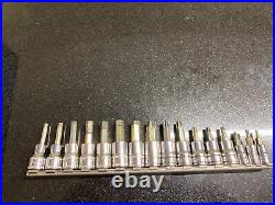 Snap on 7 pice allen sockets and 9 pice torx sockets 207EFAMY And 209EFTXBY
