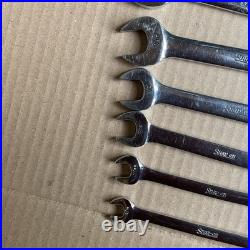 Snap-on 8pc Imperial Combination Spanner Set Non-Ratcheting Chrome Finish