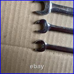 Snap-on 8pc Imperial Combination Spanner Set Non-Ratcheting Chrome Finish