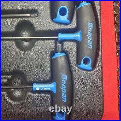 Snap-on AWBSSGM10 Metric T-Handle Hex Key Set Ball End 8pc Black/Blue