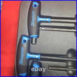 Snap-on AWBSSGM10 Metric T-Handle Hex Key Set Ball End 8pc Black/Blue