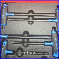 Snap-on AWBSSGM10 Metric T-Handle Hex Key Set Ball End 8pc Black/Blue