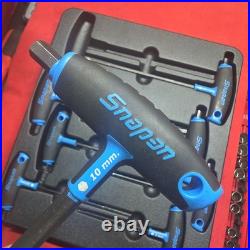 Snap-on AWBSSGM10 Metric T-Handle Hex Key Set Ball End 8pc Black/Blue