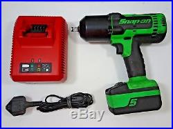 Snap on CTEU8850AG 1/2 drive green LI-ION lithium 18v battery impact gun 4 AMP